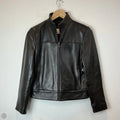 Jacket Leather By Valerie Stevens In Black, Size: Sp