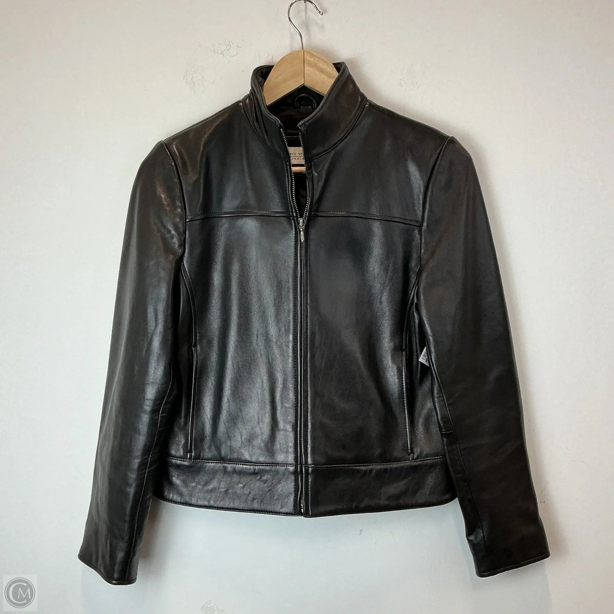 Jacket Leather By Valerie Stevens In Black, Size: Sp