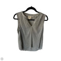 Top Sleeveless By Cmb In Silver, Size: M