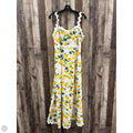 Dress Casual Maxi By Cme In White & Yellow, Size: Xl