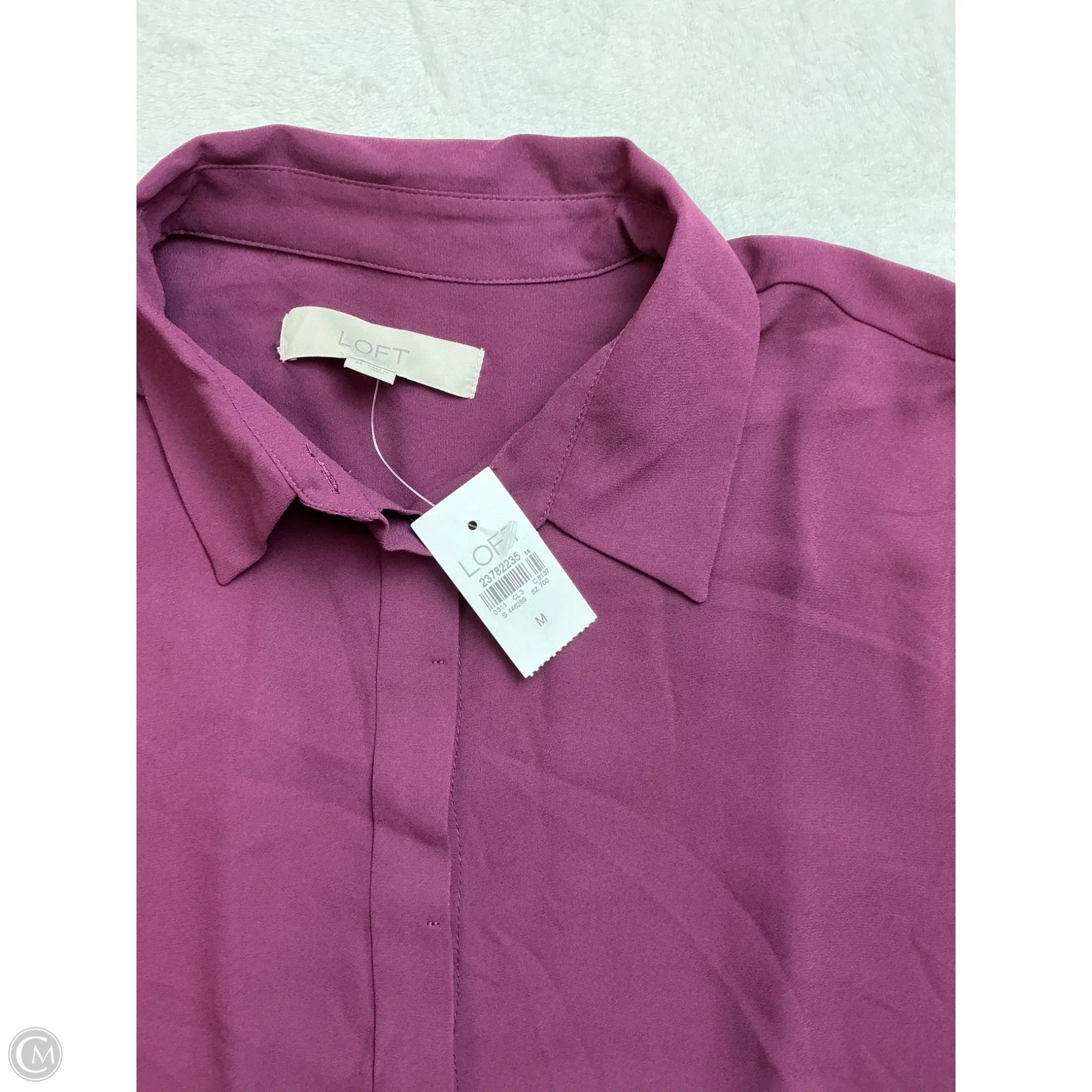 Top Long Sleeve By Loft In Purple, Size: M