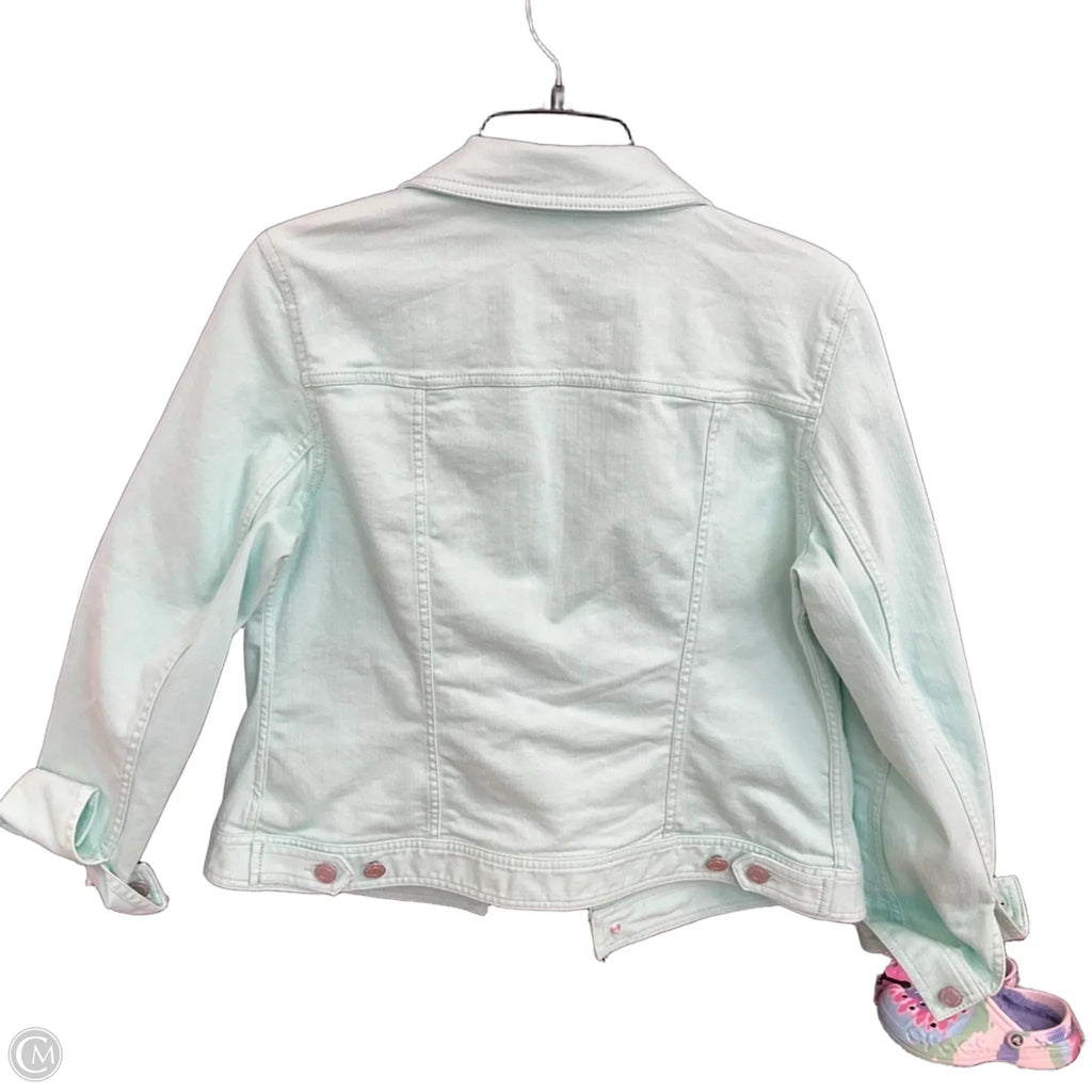 Jacket Denim By Talbots In Teal, Size: M