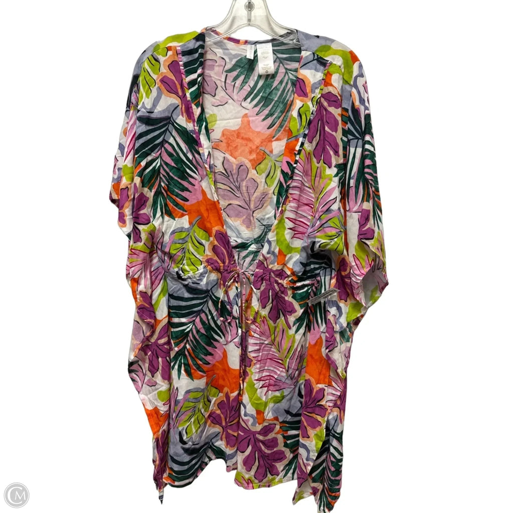 Dress Casual Short By Anne Cole In Floral Print, Size: L