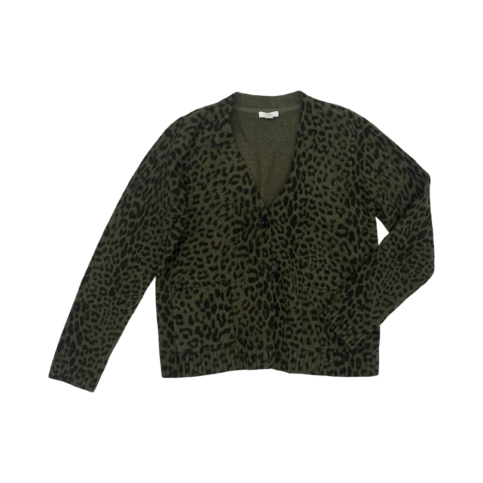 Sweater Cardigan By J. Jill In Animal Print, Size:S