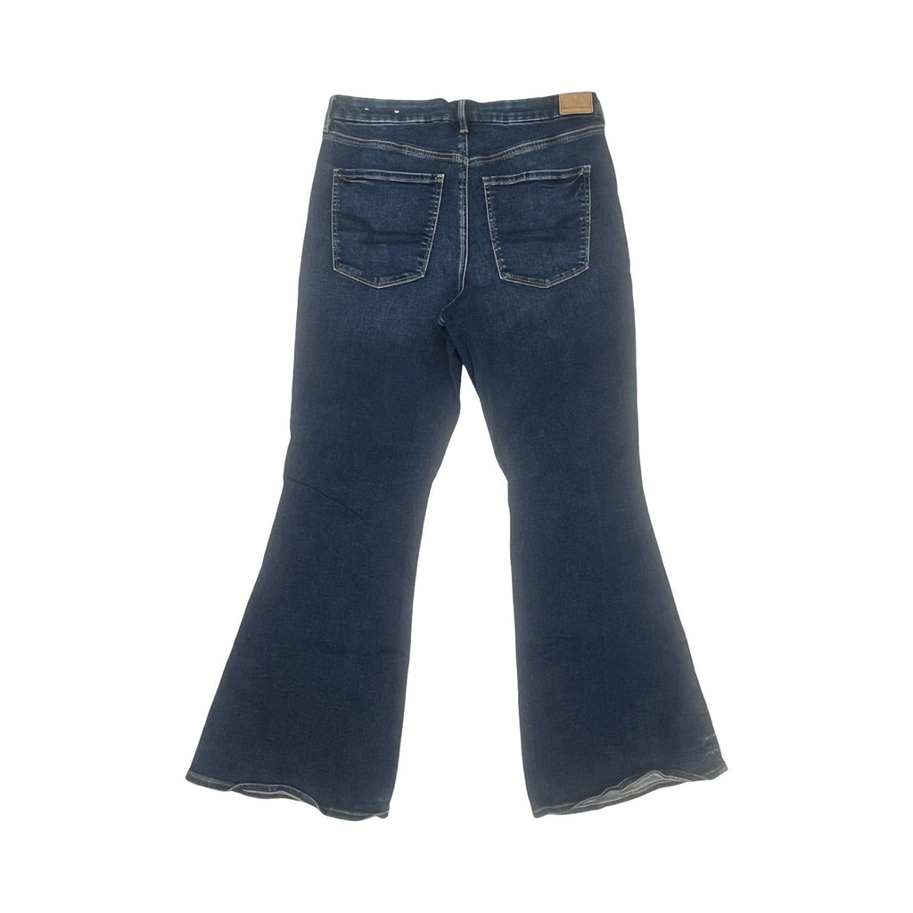 Jeans Flared By American Eagle In Blue Denim, Size:14