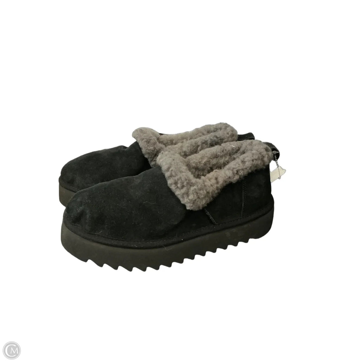 Slippers Designer By Ugg In Black, Size: 10