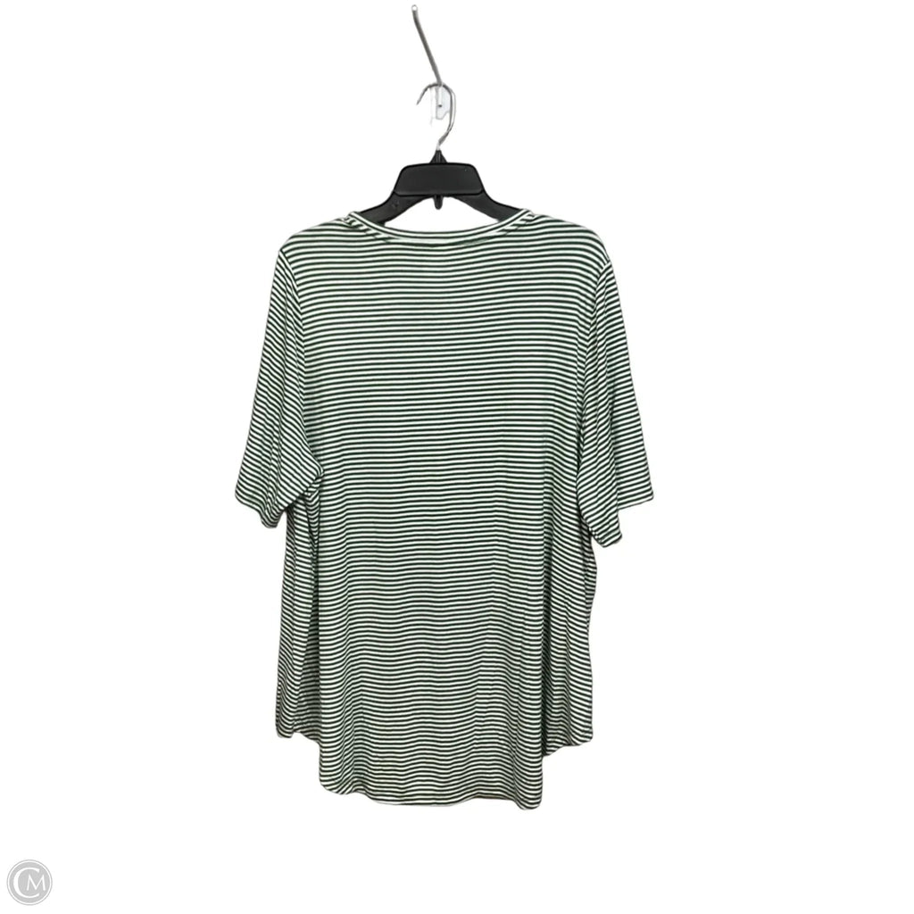Top Short Sleeve By Lane Bryant In Striped Pattern, Size: 1x