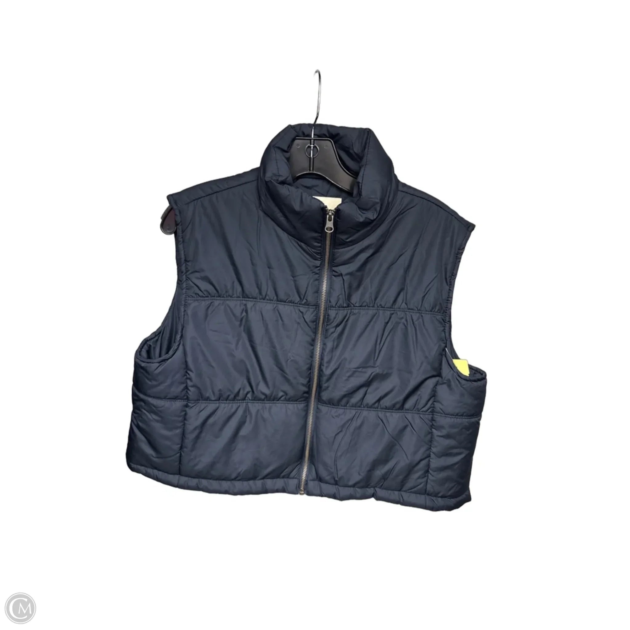 Vest Puffer & Quilted By Thread And Supply In Blue, Size: M