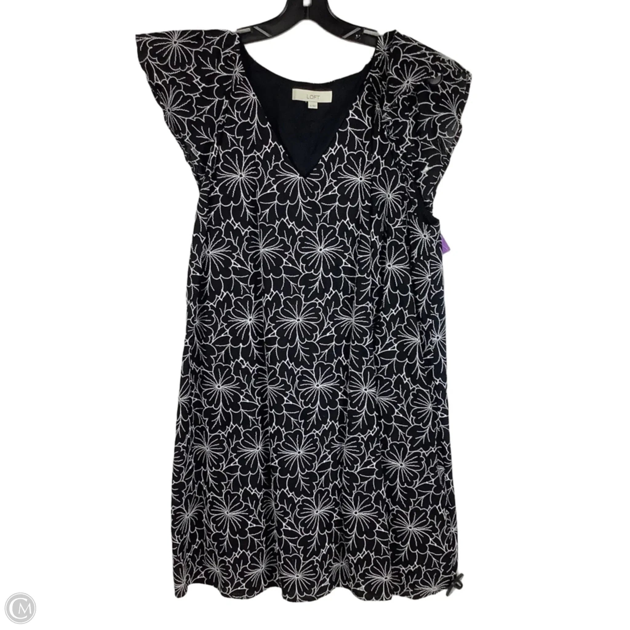 Dress Casual Short By Loft In Black & White, Size: Xl