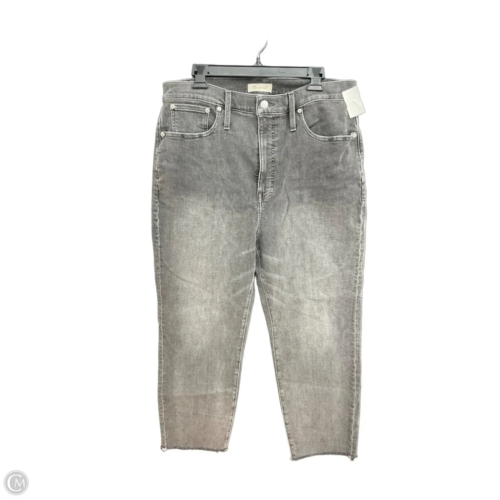 Jeans Straight By Madewell In Black Denim, Size: 16