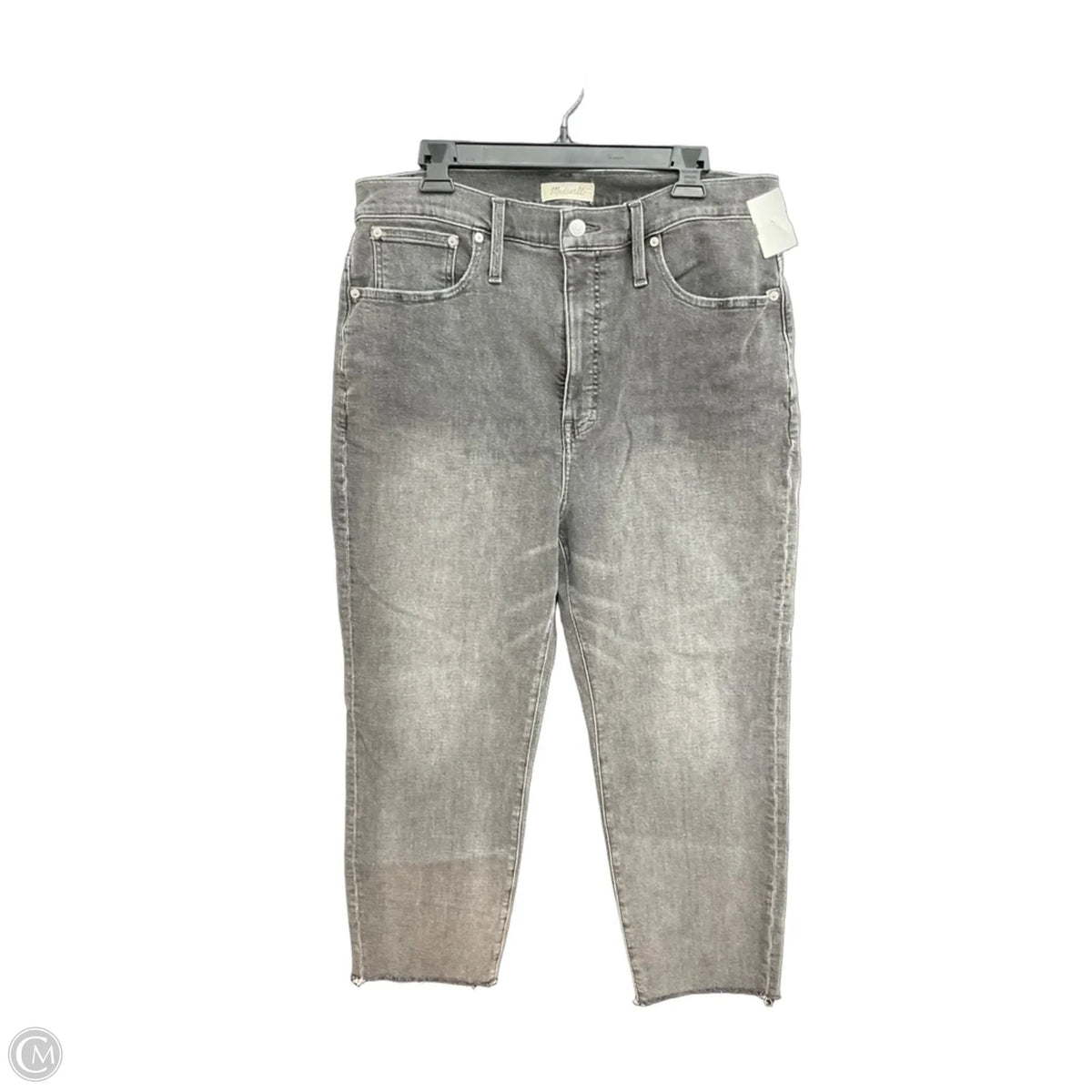 Jeans Straight By Madewell In Black Denim, Size: 16