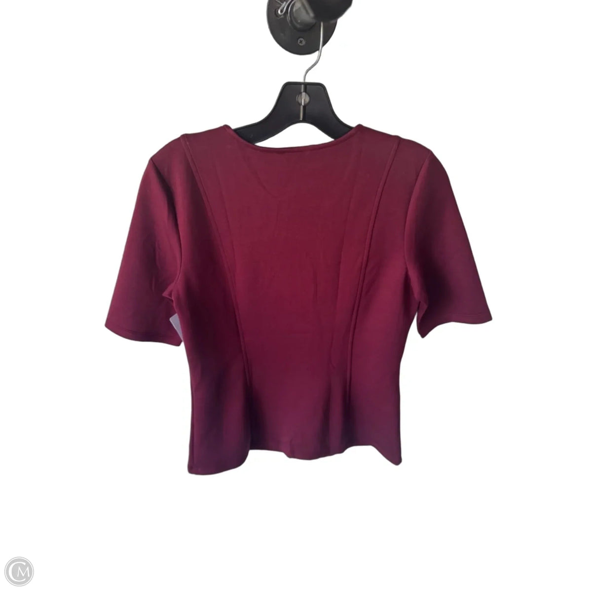 Top Short Sleeve By Banana Republic In Maroon, Size: S