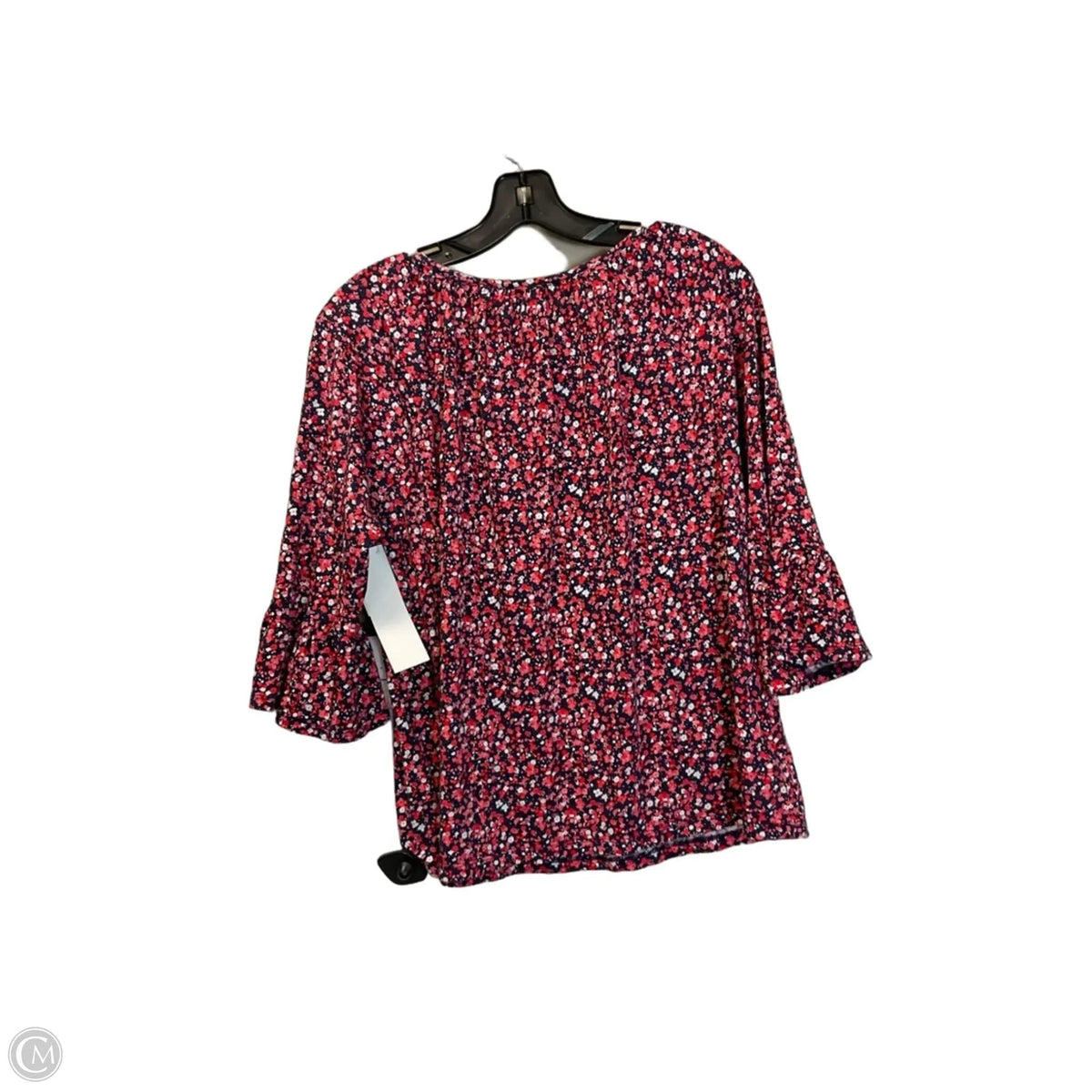 Top 3/4 Sleeve By Michael By Michael Kors In Floral Print, Size: L