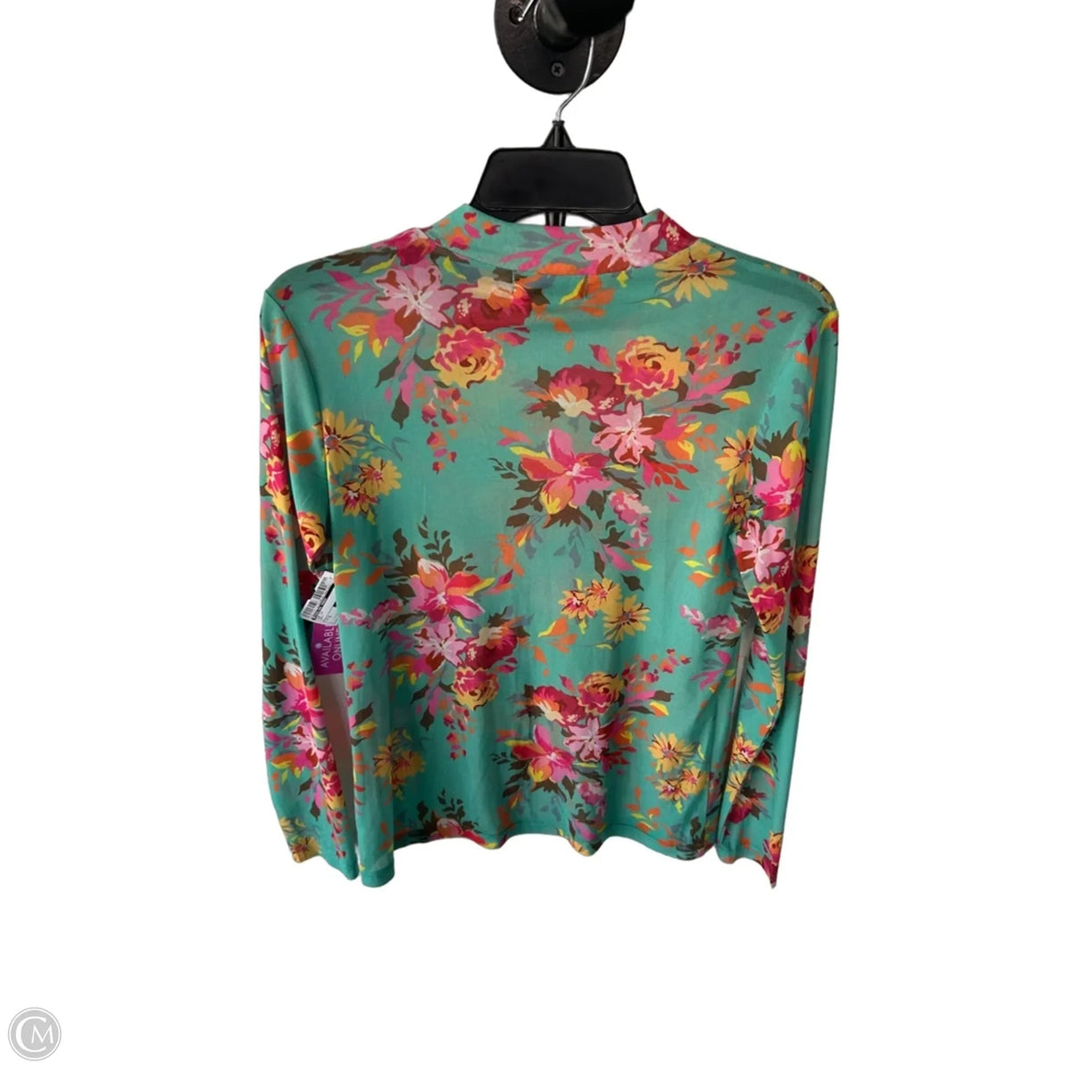 Top Long Sleeve By Sterling Kreek In Green & Pink, Size: S