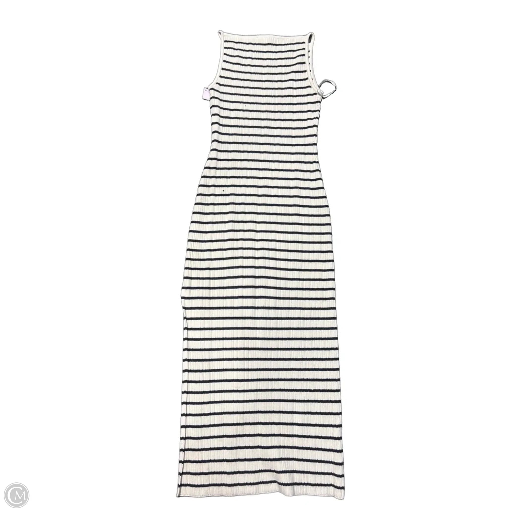 Dress Casual Maxi By Abercrombie And Fitch In Black & Tan, Size: M
