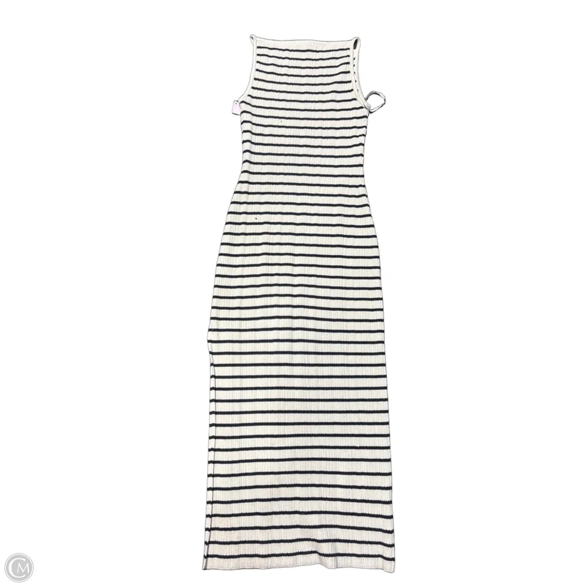 Dress Casual Maxi By Abercrombie And Fitch In Black & Tan, Size: M