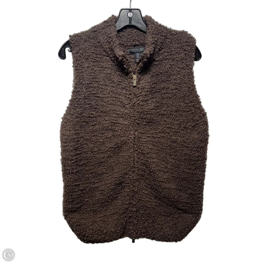 Zip Vest Sweater By Rachel Zoe In Brown, Size: M