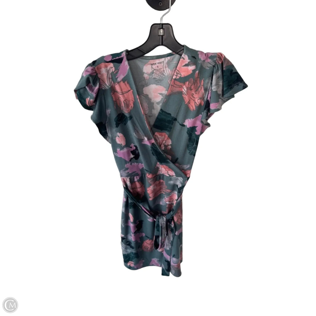 Dress Casual Short By Nine West In Green & Pink, Size: S