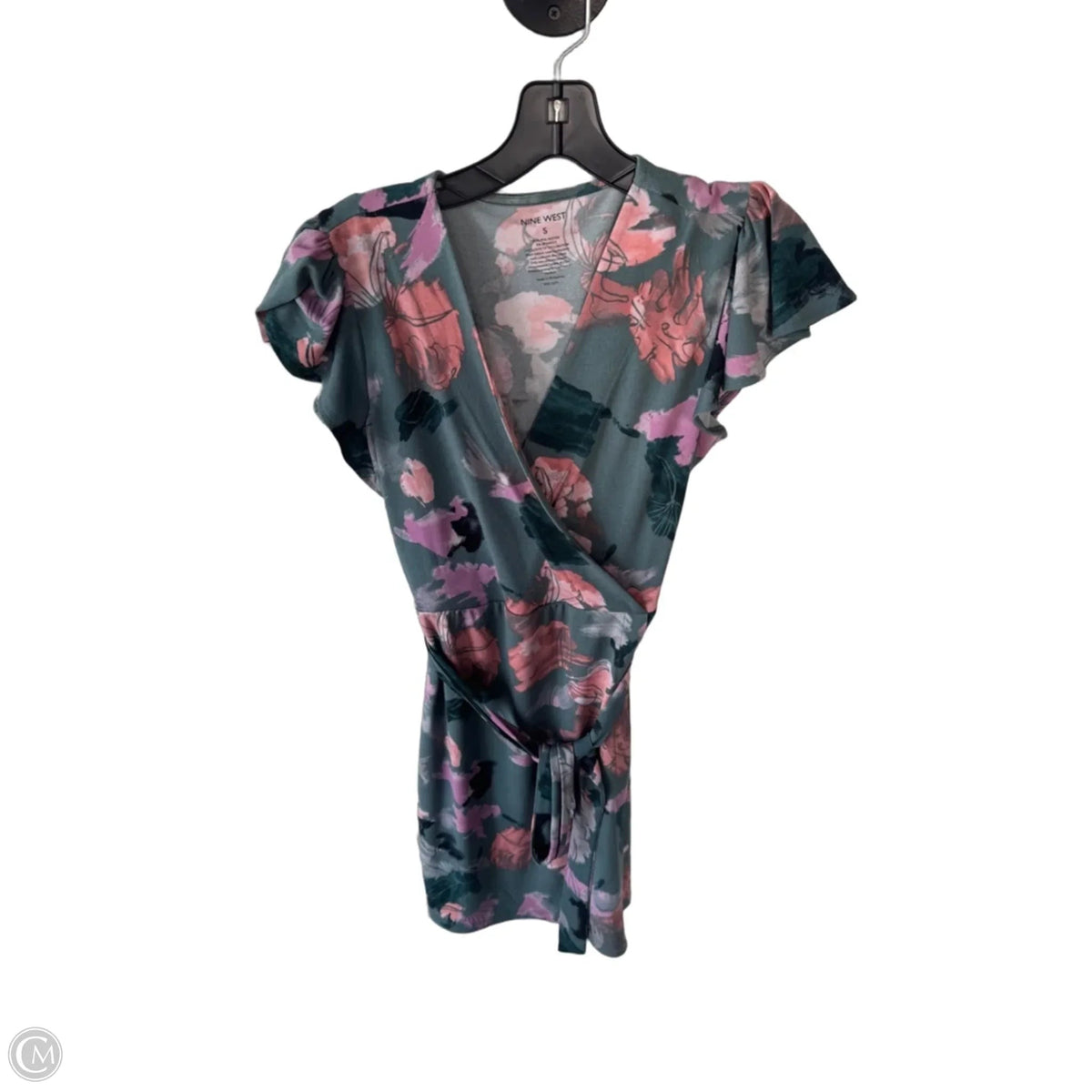 Dress Casual Short By Nine West In Green & Pink, Size: S