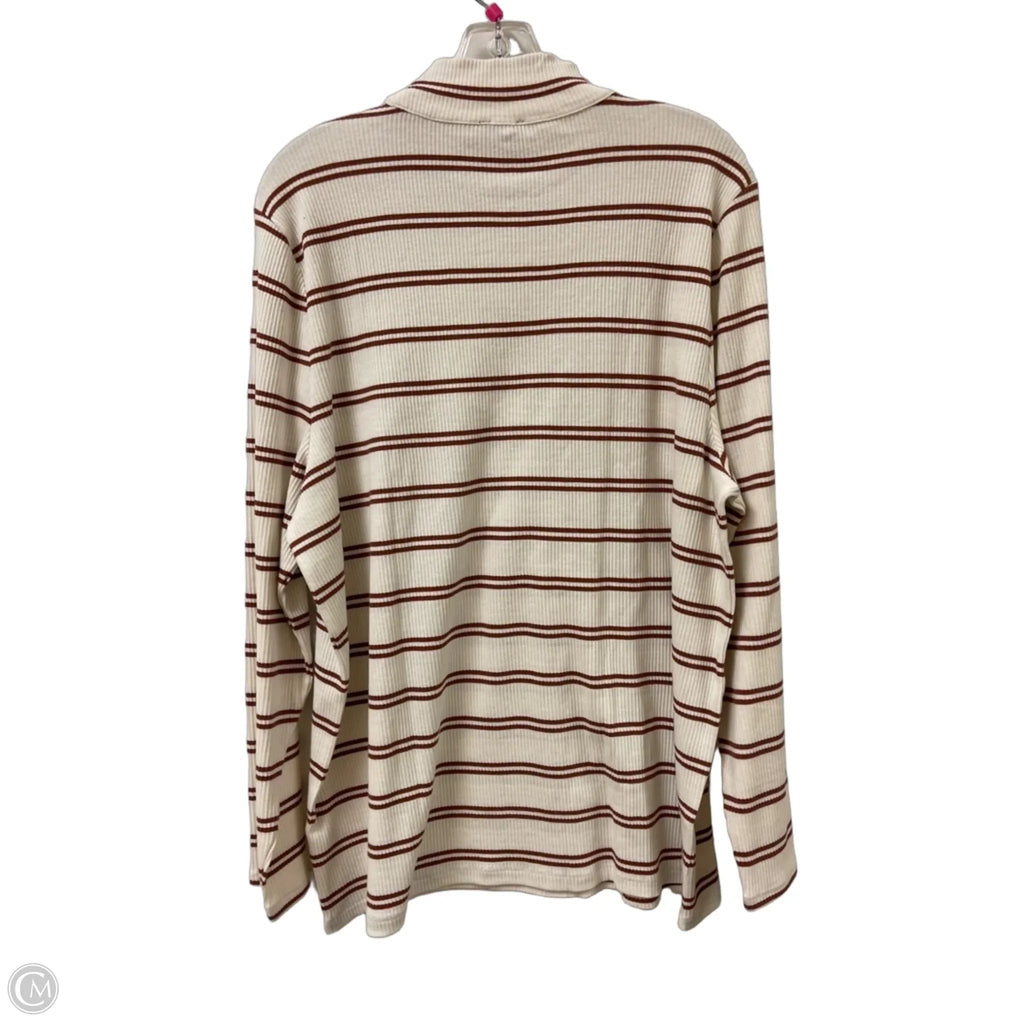 Top Long Sleeve By Talbots In Cream, Size: 3x