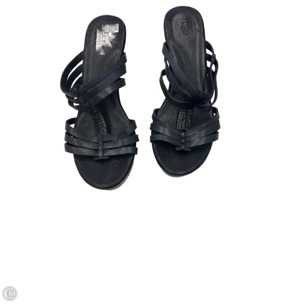 Sandals Designer By Ugg In Black, Size: 10