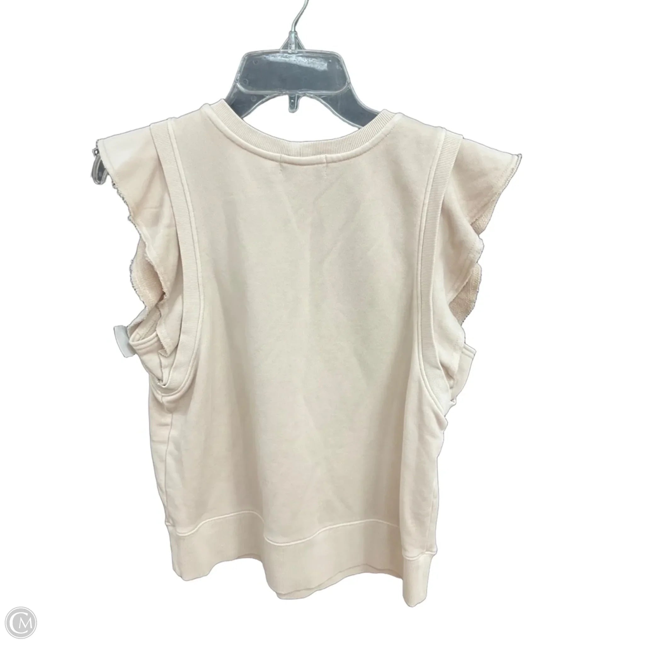 Top Short Sleeve By Evereve In Cream, Size: S