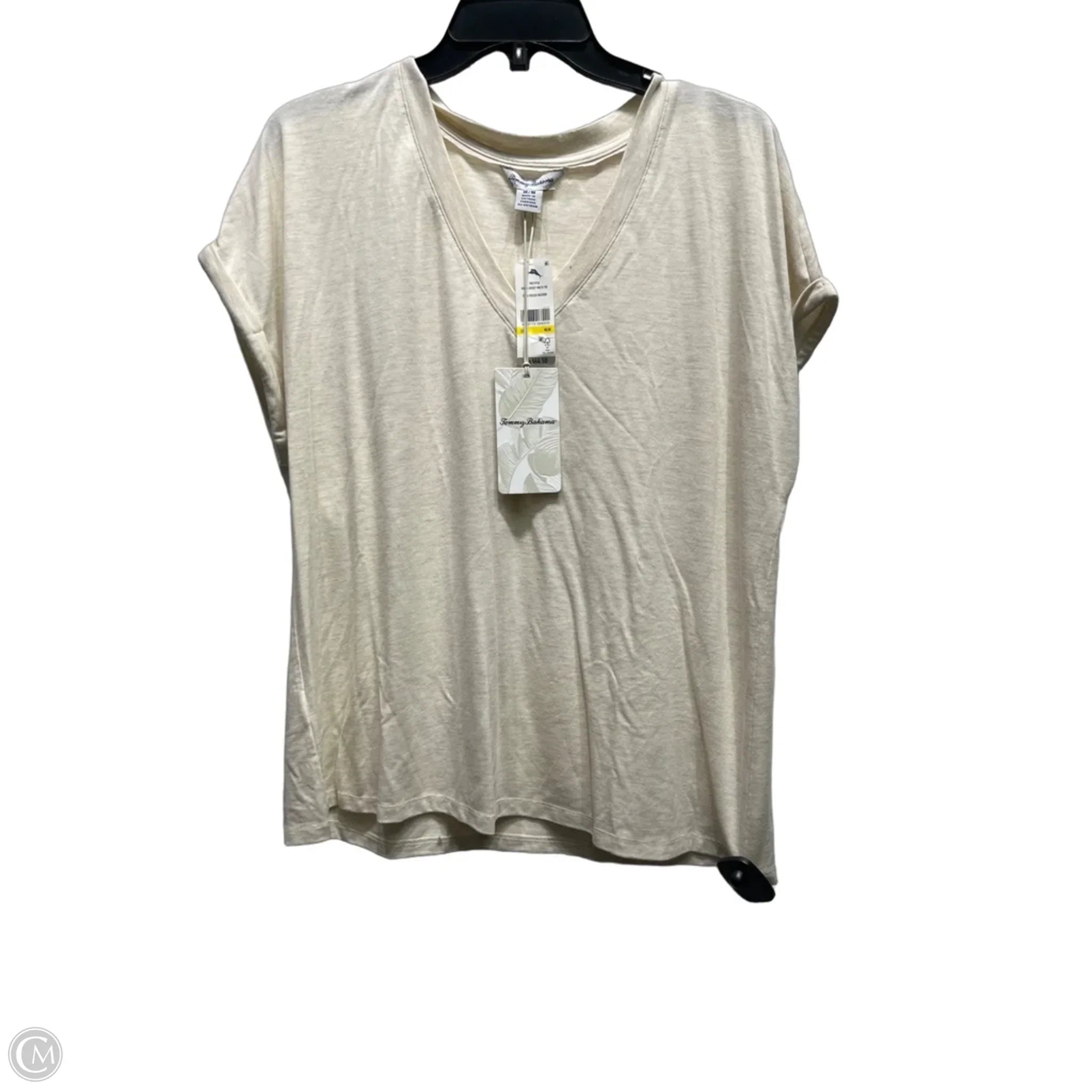 Top Short Sleeve Basic By Tommy Bahama In Cream, Size: M