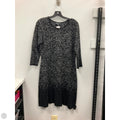 Dress Sweater By Ab Studio In Black & Grey, Size: M