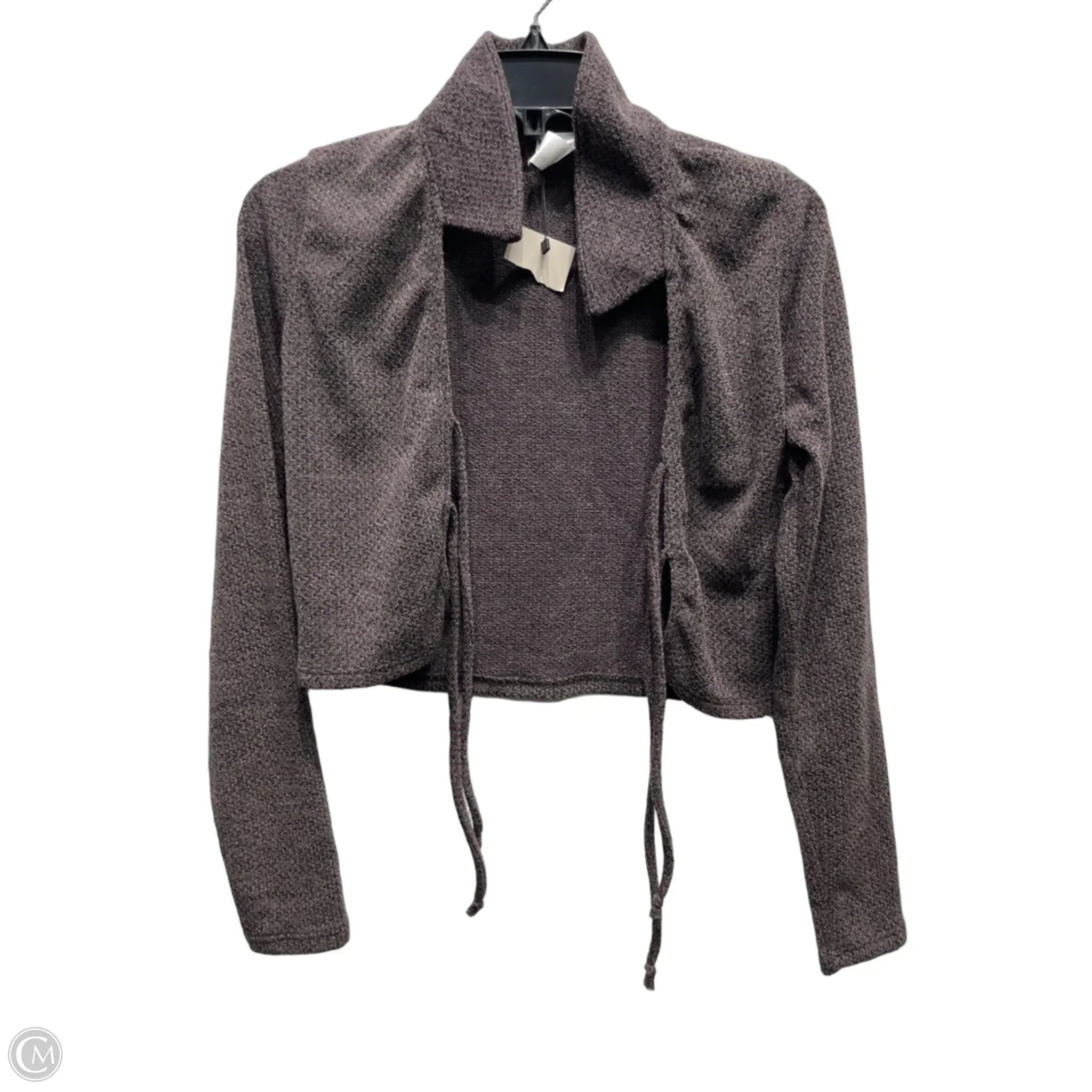 Top Long Sleeve By Le Lis In Grey, Size: S