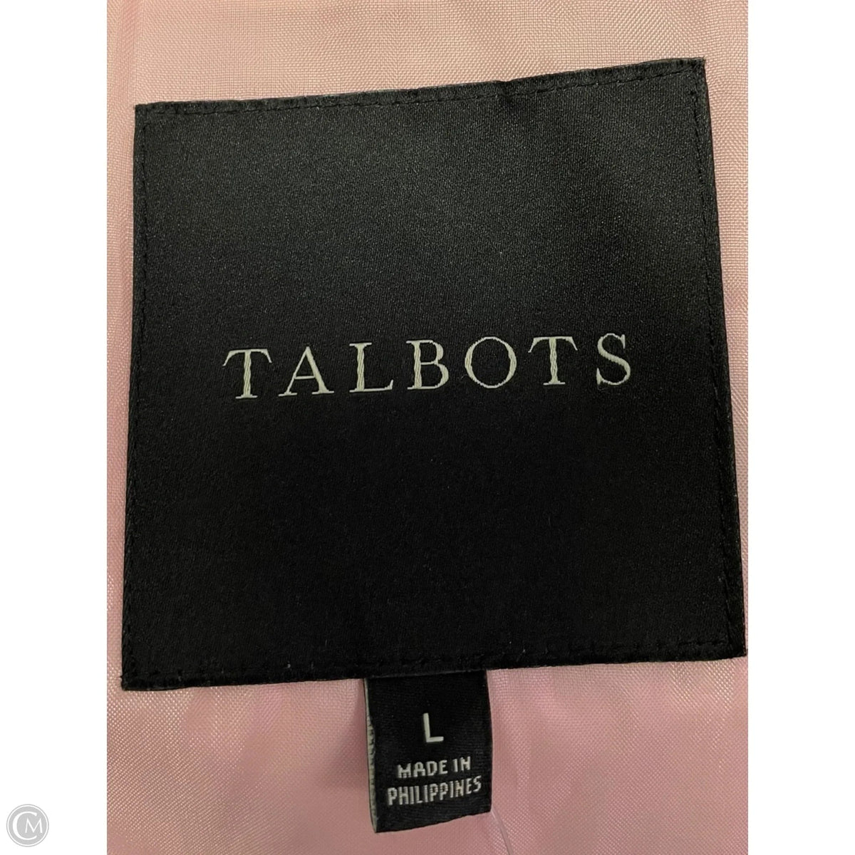 Jacket Windbreaker By Talbots In Pink, Size: L