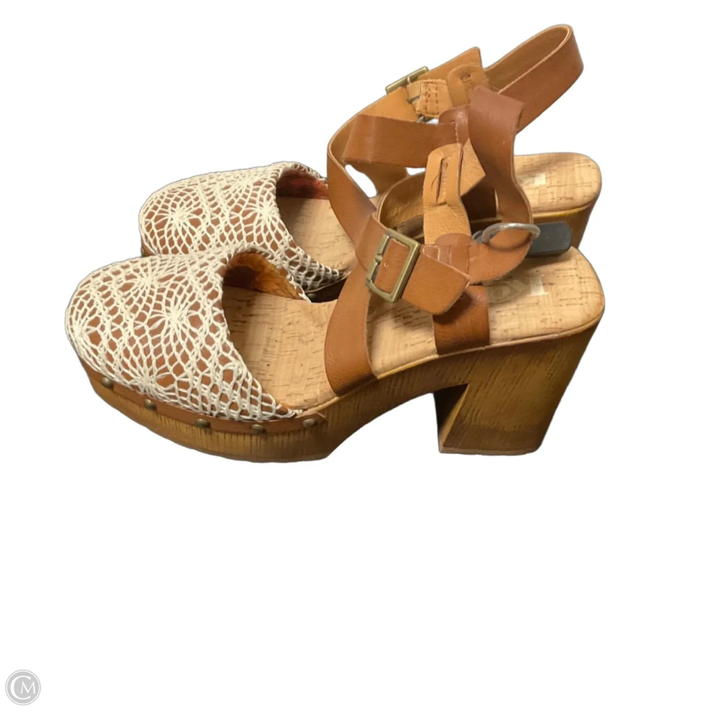 Shoes Heels Block By Korks In Brown, Size: 7