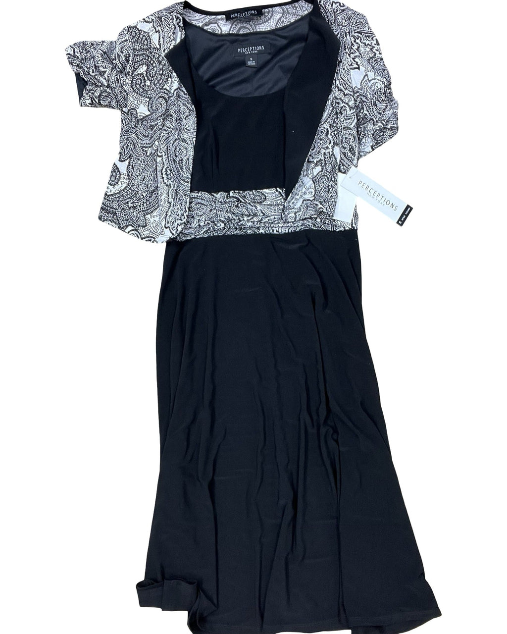 Dress Party Midi By Perceptions In Black, Size:S