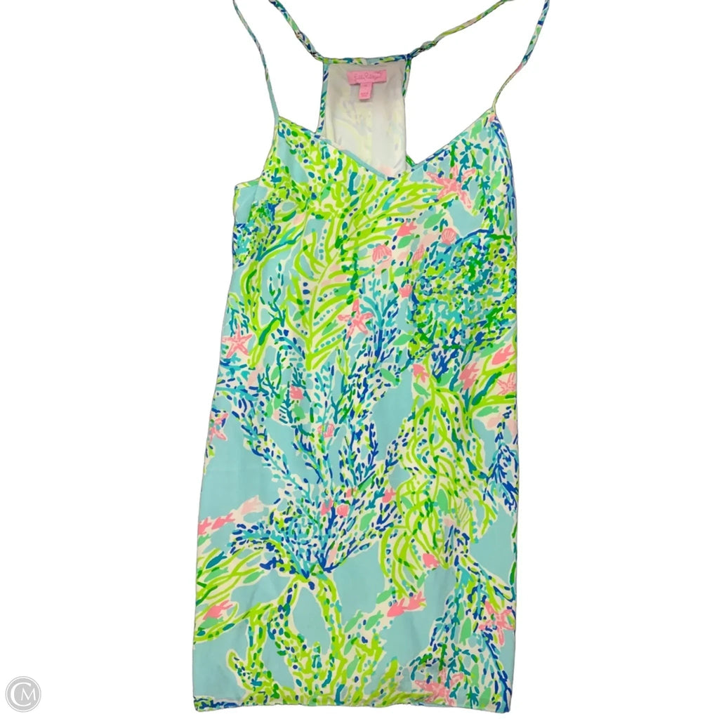 Dress Designer By Lilly Pulitzer In Blue & Green, Size: M