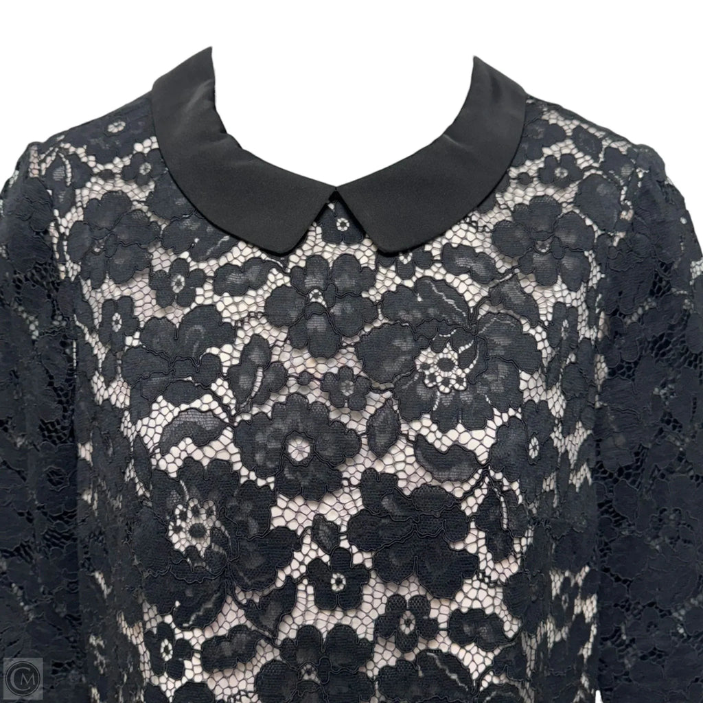 Ameera Scallop Hem Lace Dress By Ted Baker In Black & Pink, Size: 2