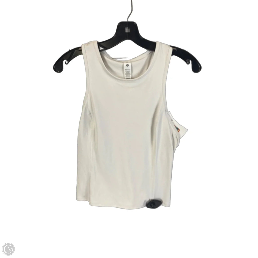 Athletic Tank Top By Lululemon In White, Size: 10