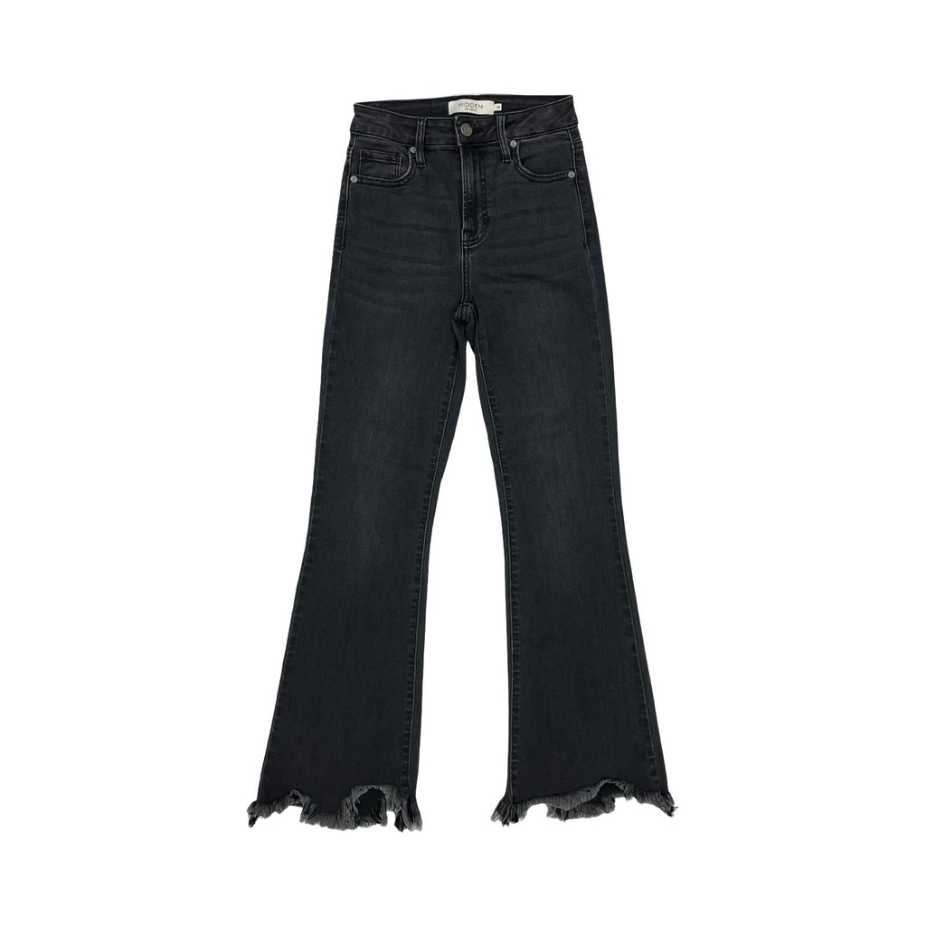 Jeans Flared By Hidden In Black Denim, Size:0