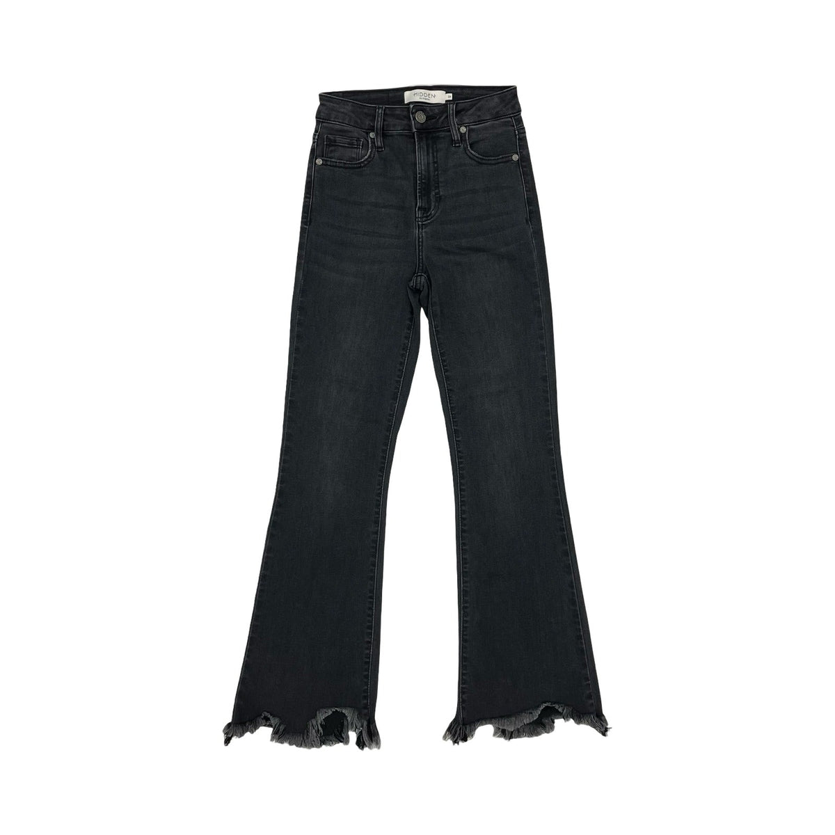 Jeans Flared By Hidden In Black Denim, Size:0