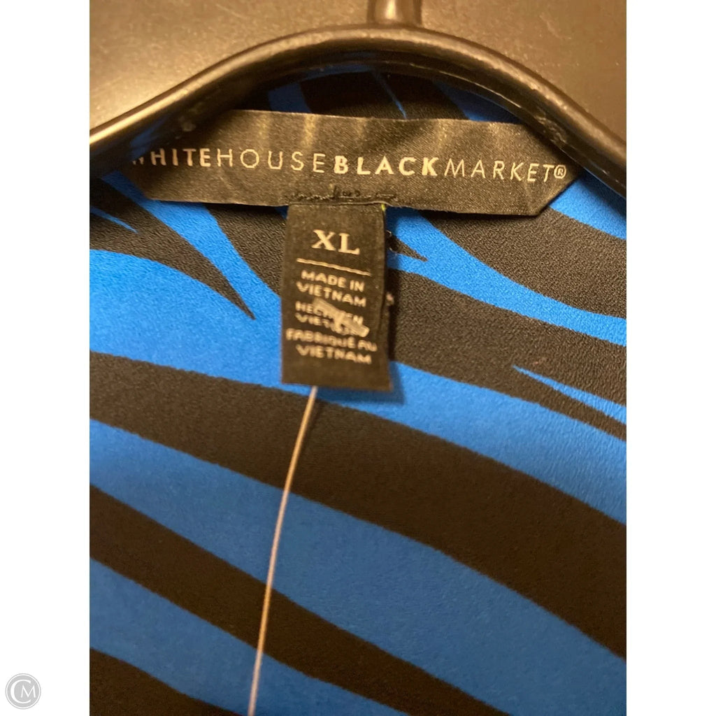 Top Long Sleeve By White House Black Market In Blue, Size: Xl