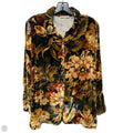 Velvet Top Long Sleeve By Soft Surroundings In Floral Print, Size: L