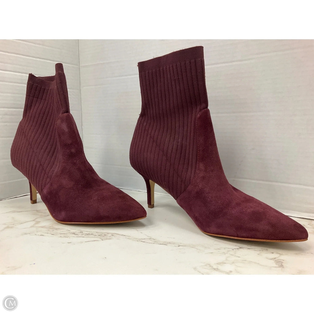 Boots Ankle Heels By Marc Fisher In Purple, Size: 8.5