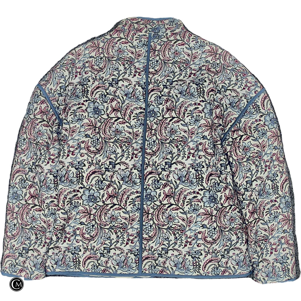 Jacket Puffer & Quilted By 7 For All Mankind In Blue & Purple, Size: S