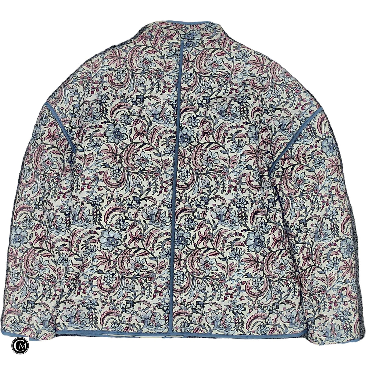 Jacket Puffer & Quilted By 7 For All Mankind In Blue & Purple, Size: S