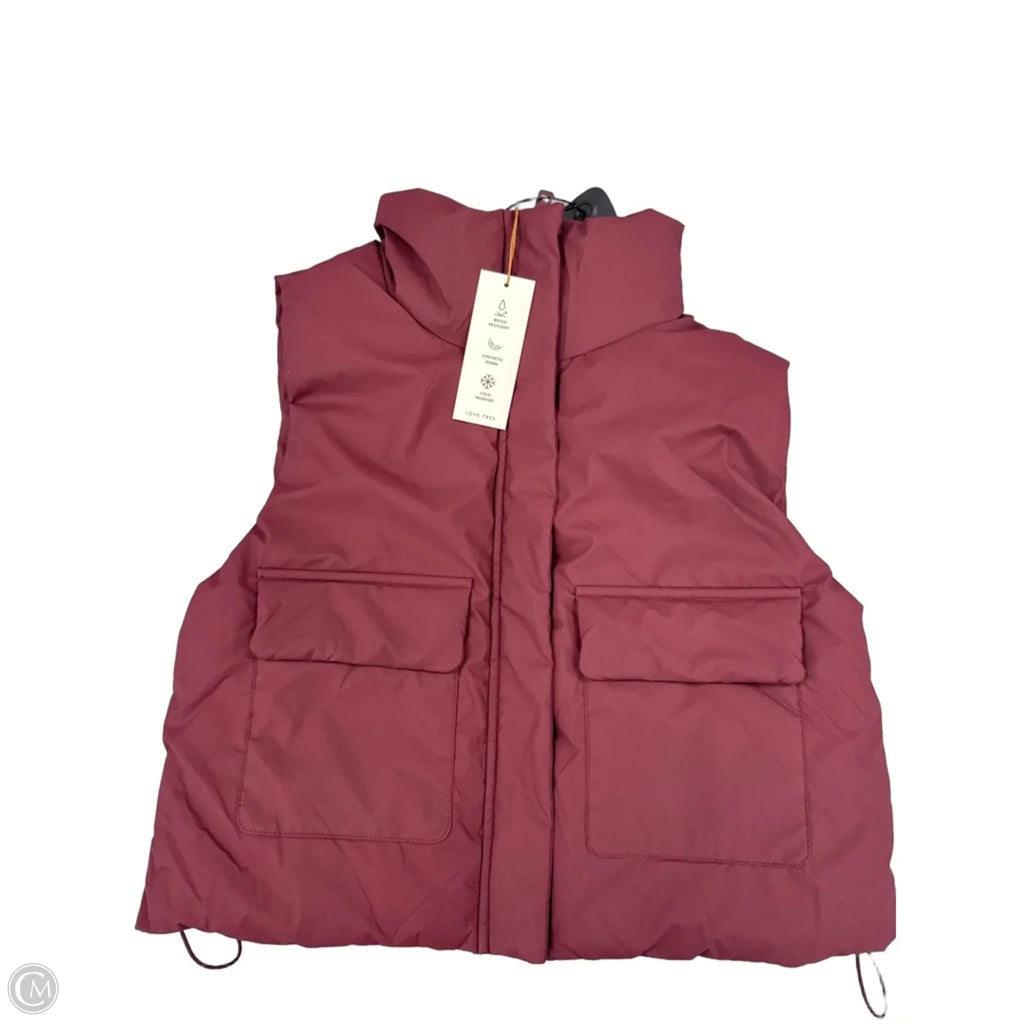Vest Puffer & Quilted By Love Tree In Red, Size: M