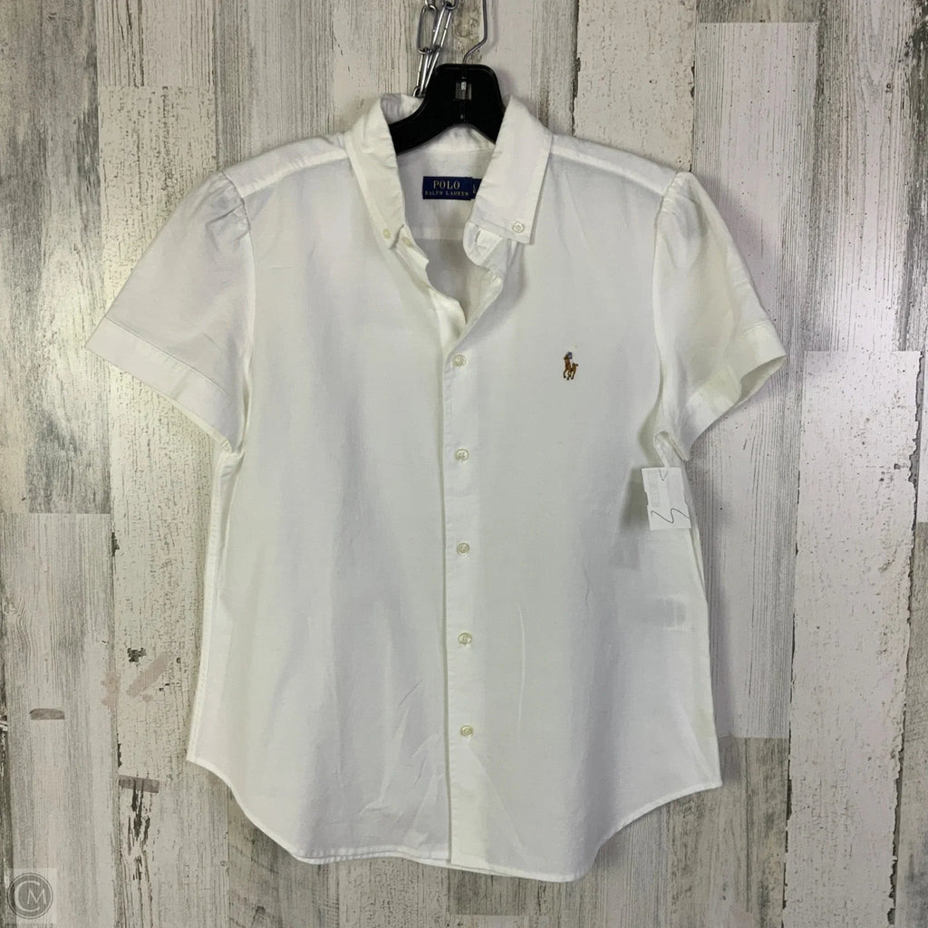 Top Short Sleeve By Polo Ralph Lauren In White, Size: L