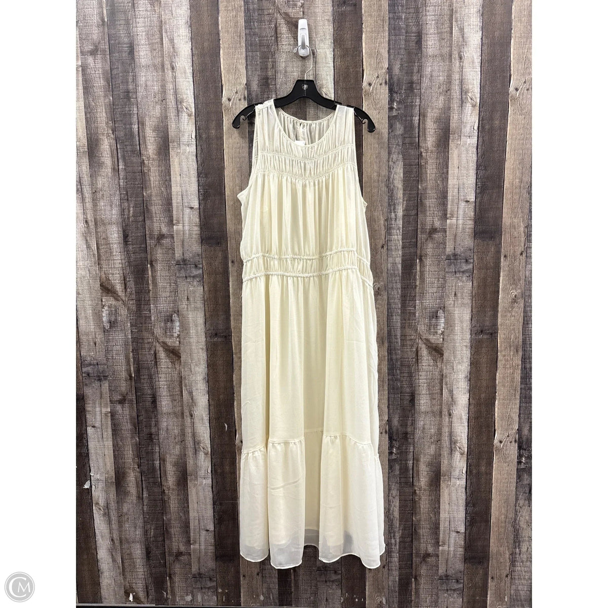 Dress Casual Maxi By A New Day In Ivory, Size: L