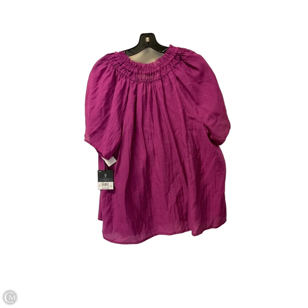 Top Short Sleeve By Cmc In Purple, Size: Xxl