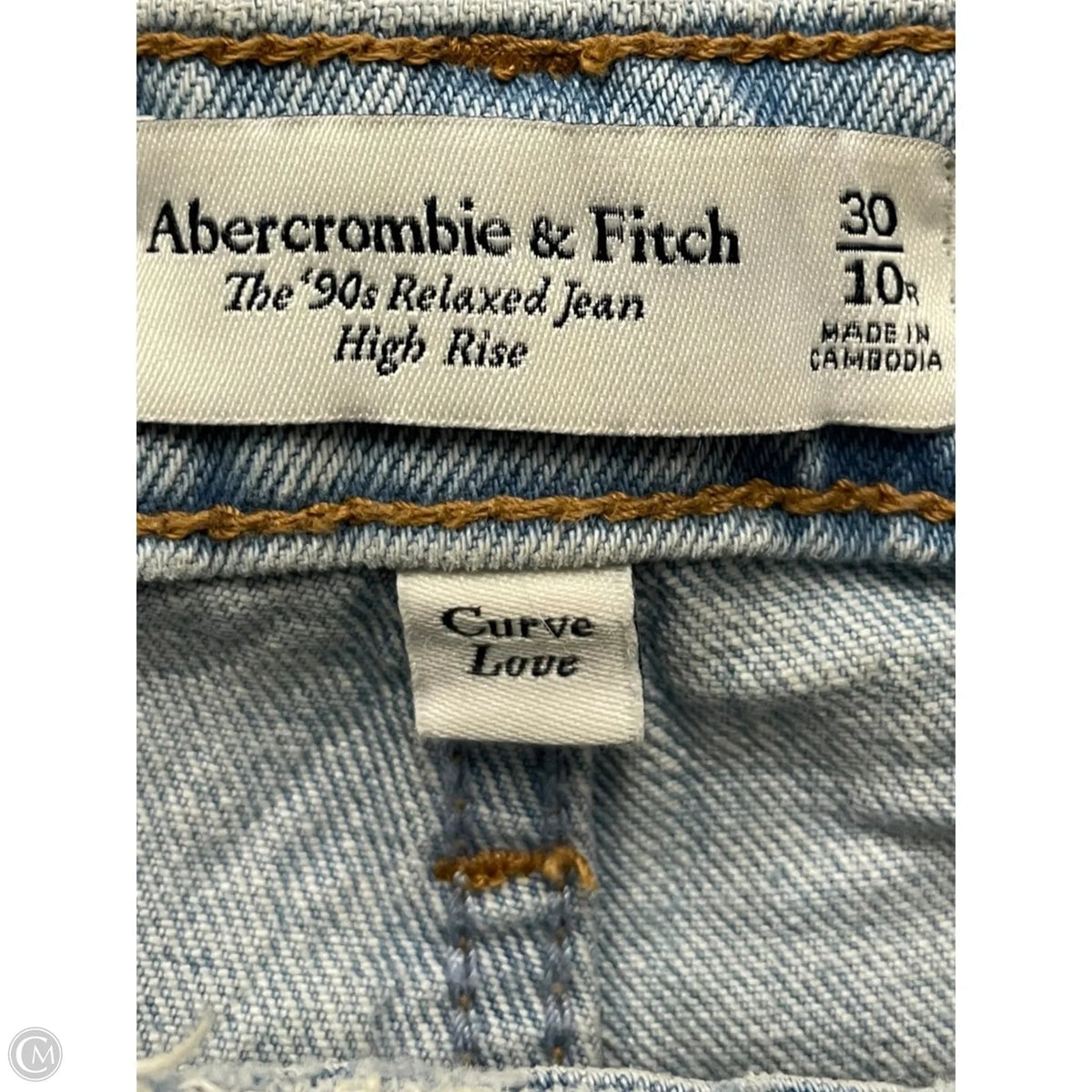 Jeans Straight By Abercrombie And Fitch In Blue Denim, Size: 30