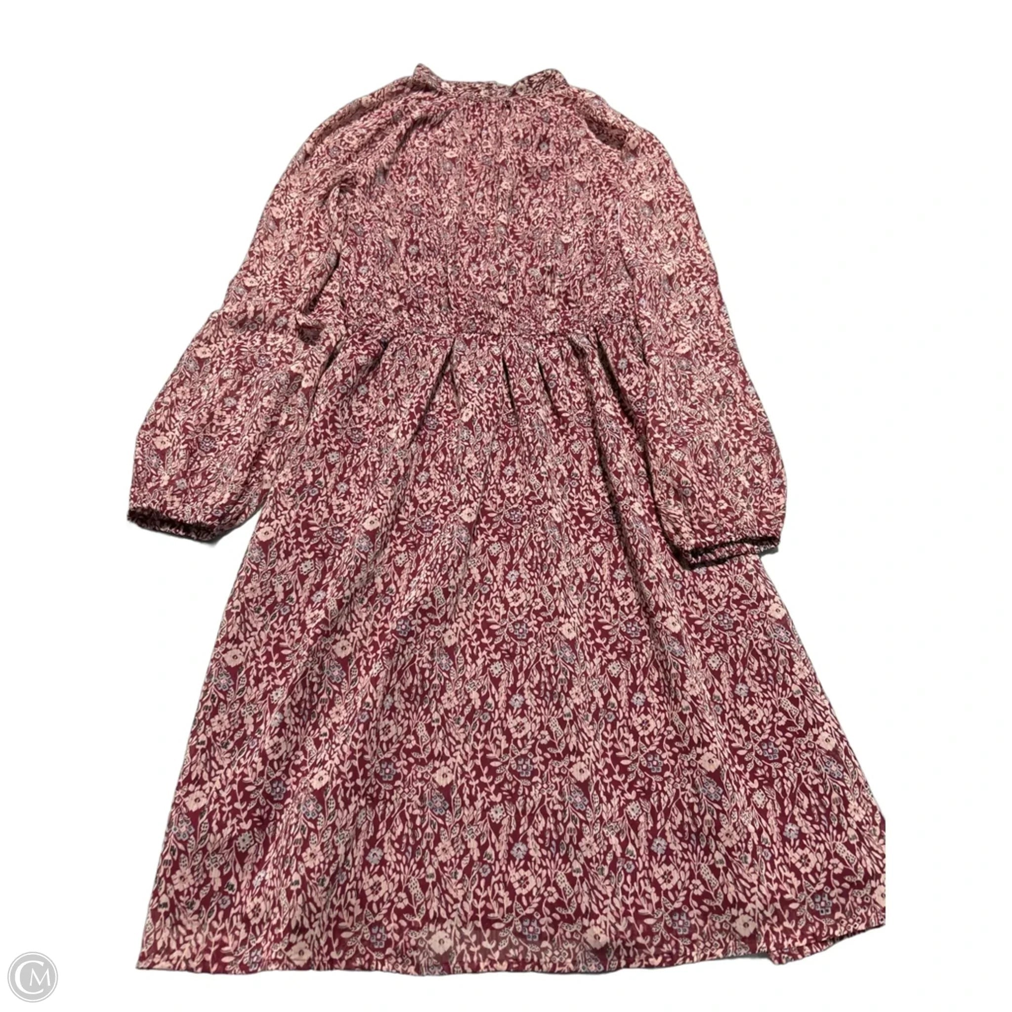 Dress Casual Midi By Ann Taylor In Red, Size: Xs