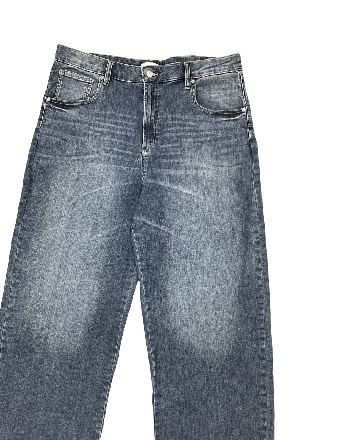 Jeans Wide Leg By Liz Claiborne In Blue Denim, Size:16