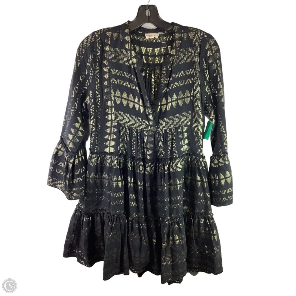 Dress Casual Short By Elan In Black & Gold, Size: S